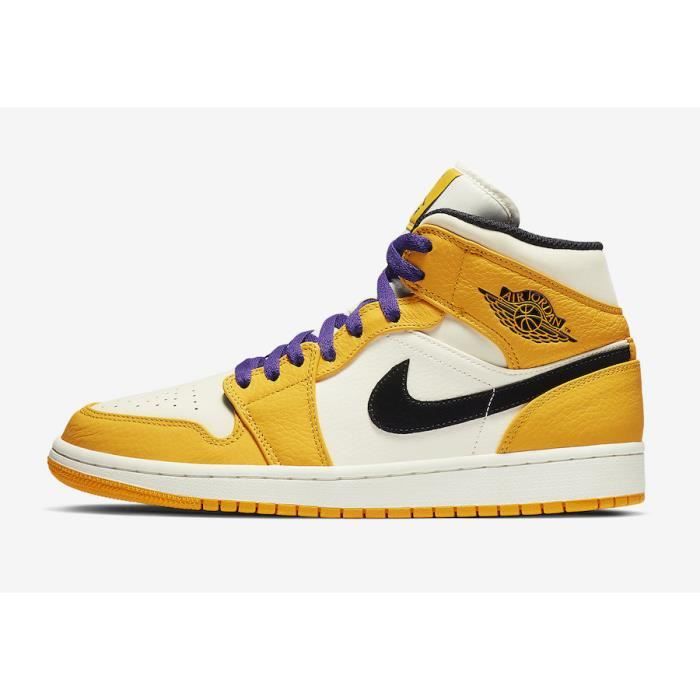 Basket Nike Air Jordan 1 Mid (GS), Chaussures de Fitness Homme \