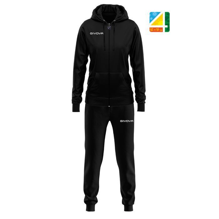 Survêtement femme Givova - black/black - L - Football - Indoor - Manches longues