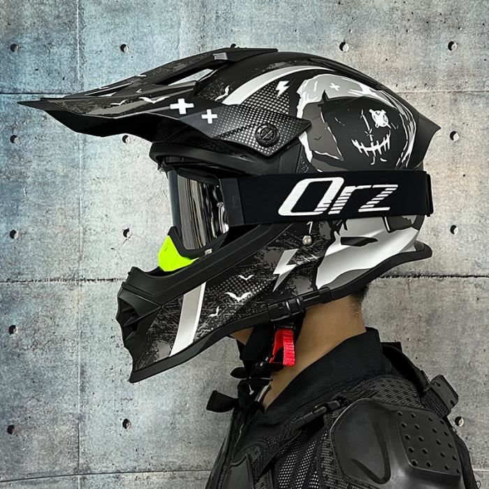 Casque Intégral Motocross Enfant & Adulte – Certifié DOT/ECE, Avec Lunettes Et Gants – Descente VTT Enduro