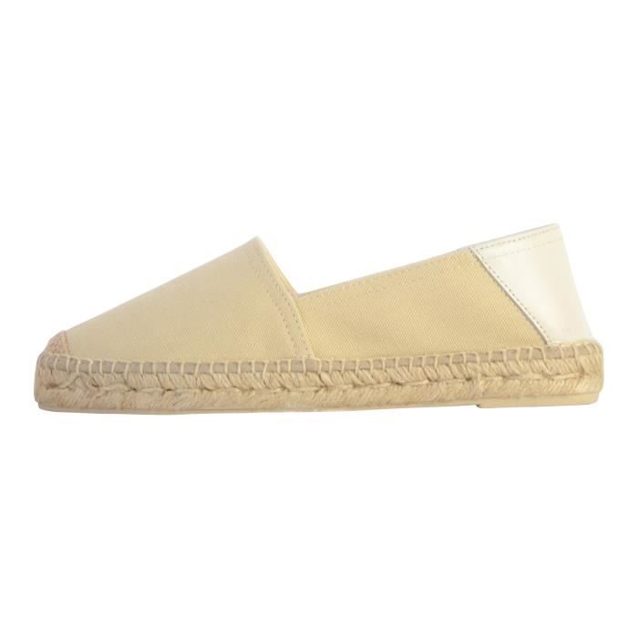 Espadrilles Femme Geox Lampedusa Cuir Confort Exceptionnel Sable