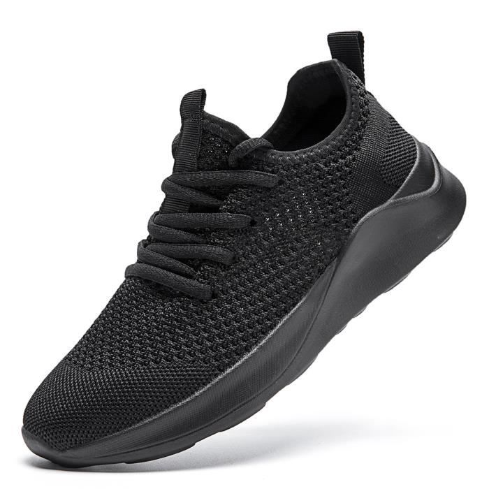 Basket Homme Chaussures Sport Masculines Respirante Chaussure Noir