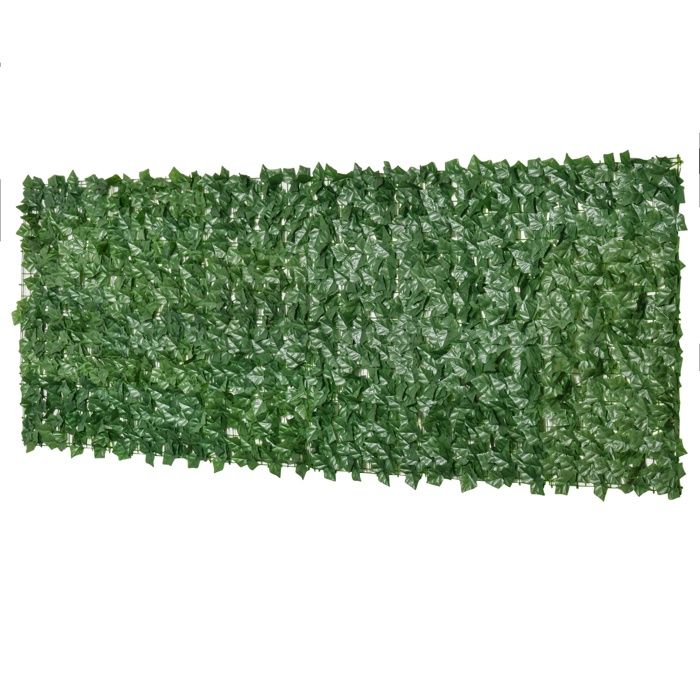 Outsunny - haie à feuilles artificielles - PE - 300x100cm - Vert foncé
