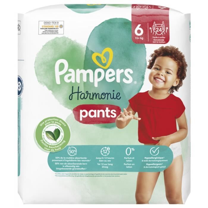 Pampers Couches-Culottes Taille 5 (12-17 kg), Harmonie, 80 Couches