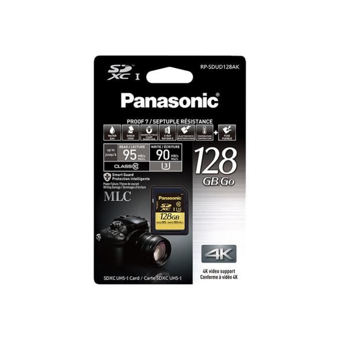 Panasonic Rp Sdud128ak Carte Memoire Flash 128 Go Uhs Class 3