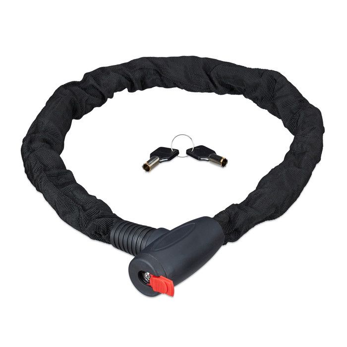 Chaîne Antivol Vélo 100 CM, Chaîne Cadenas Vélo 5 Chiffres Codes pour Vélos électrique/VTT, Motos, trotinette electrique, Portails - Sport
