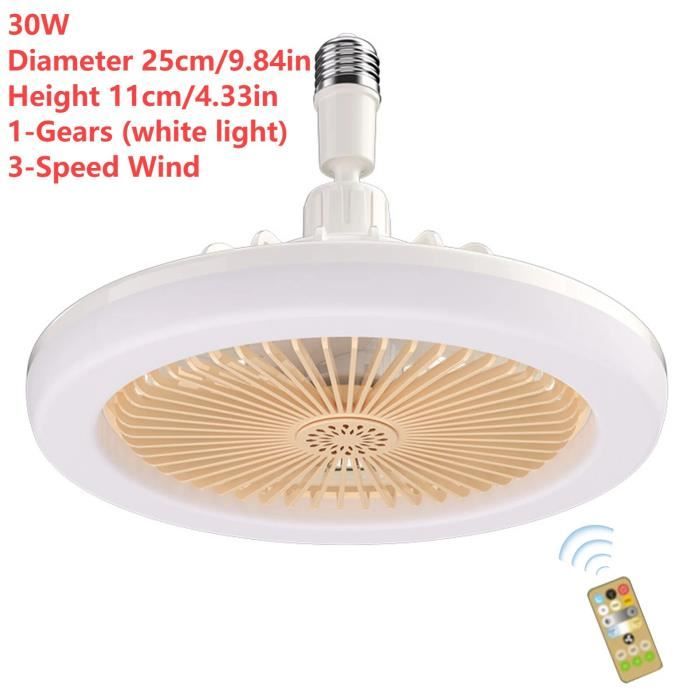 Ventilateur de Plafond avec Lumière LED et Télécommande45WRotation à 360 °RefroidissementVentilateur Électrique- 30W yellow - Rncyn