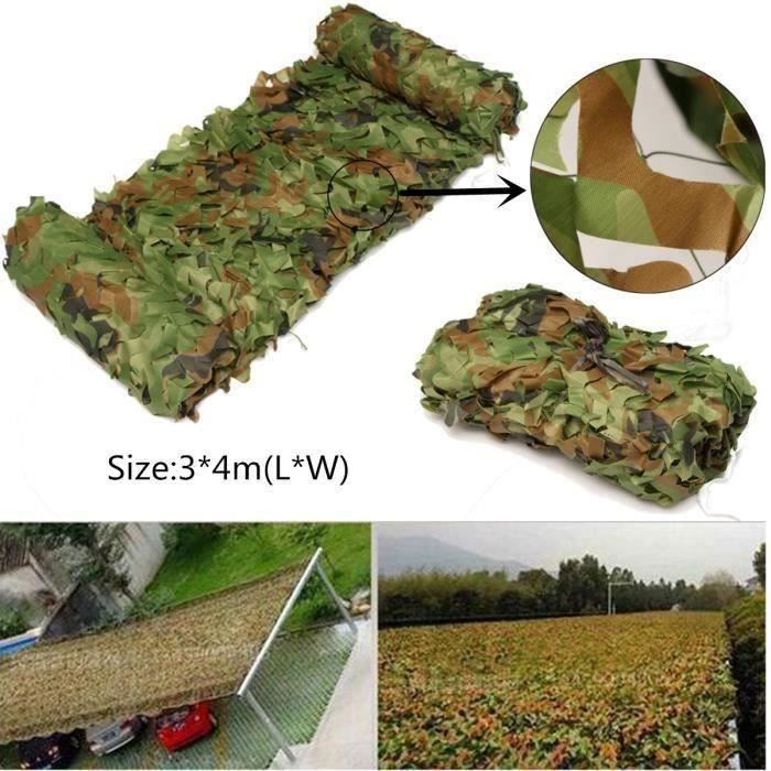 Filet De Camouflage Armée Vert - Feuillage Pour Chasse Et Camping