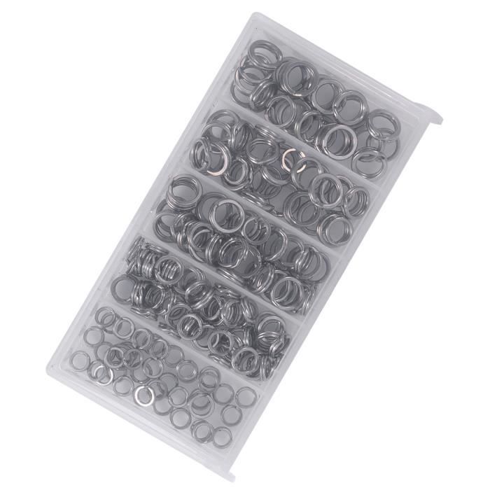 Pawfly 250 Anneaux Ouverts Et Pinces Pour Anneaux 5 Tailles Kit Pêche