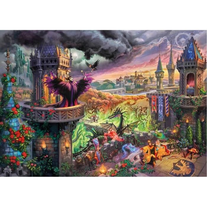 Puzzle 1000 pièces : Thomas Kinkade : Maléfique Disney