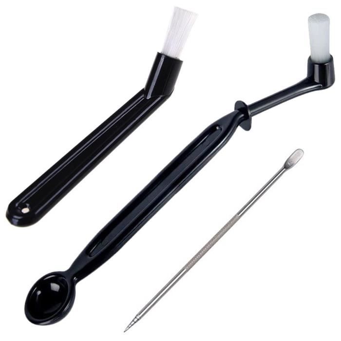 Brosse à Tête De Groupe Rhino Coffee - Pour Nettoyer Portafiltre Machine à Café, Avec Cuillère Doseuse Intégrée