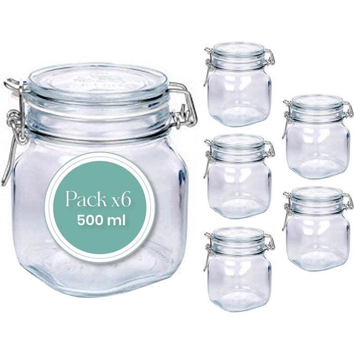 KADAX Lot De 20 Bocaux à Confiture Avec Couvercle à Visser 330 L