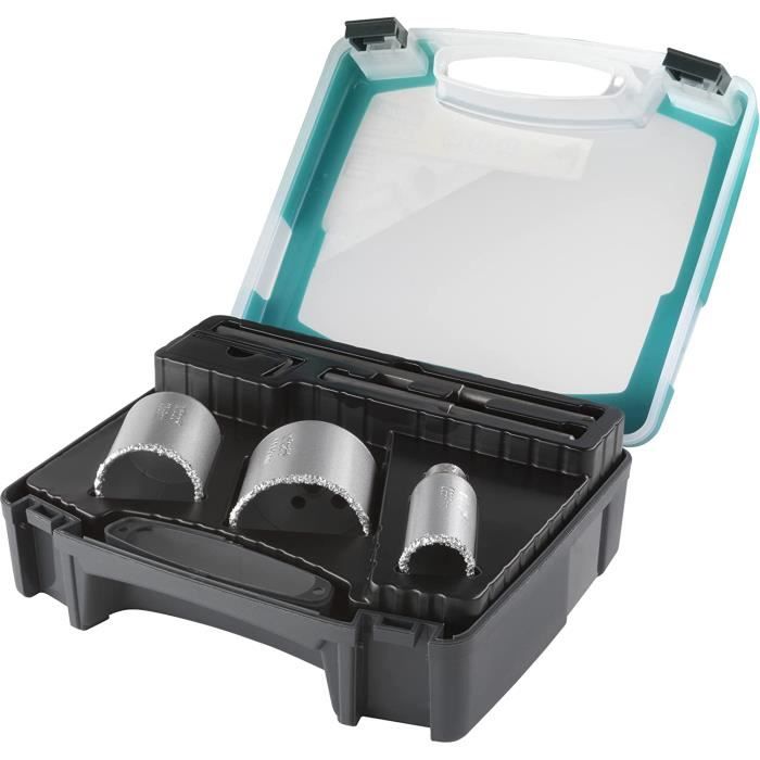 Wolfcraft 1003000 Coffret de Trépans Maçonnerie 5 pièces - 3 scies ...