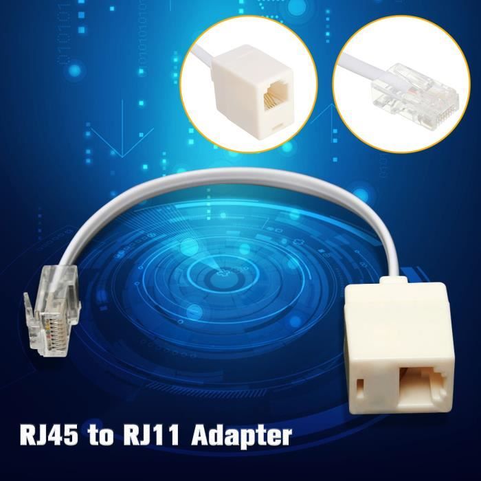Lot De 2 Adaptateurs RJ11 6P4C Mâle Vers Borne à Vis 4 Broches - Connexions Téléphoniques Et CCTV