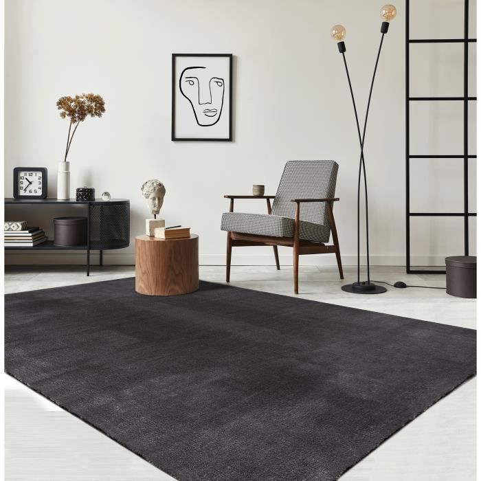 Tapis moderne - The Carpet - LOFT - Anthracite - 80x300 cm - Lavable