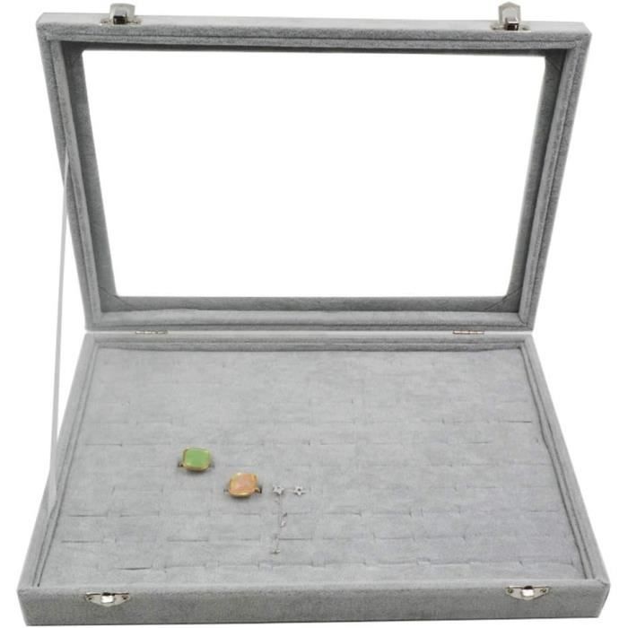 ISuperb Light LED Anneaux Boîte à Bijoux Boucles D'oreilles Anneau Coffret Cadeau Bague De Mariage Boîtes Présentoir De Bijoux Étui Avec Lumière Jewelry Ring Gift Box (Blanche