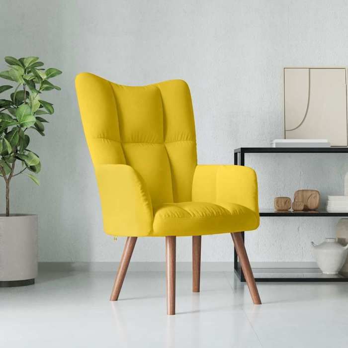 vidaXL Chaise de Relaxation Fauteuil de Détente Siège de Relaxation Chaise de Détente Salon Salle de Séjour Intérieur Jaune 328058