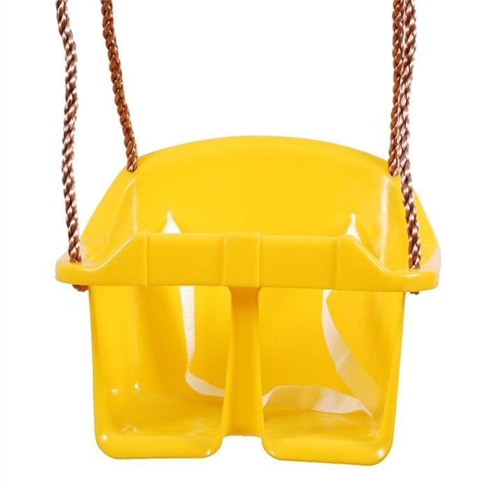 Siege Balancoire Bebe Avec Corde Reglable Jaune Cdiscount Jeux Jouets