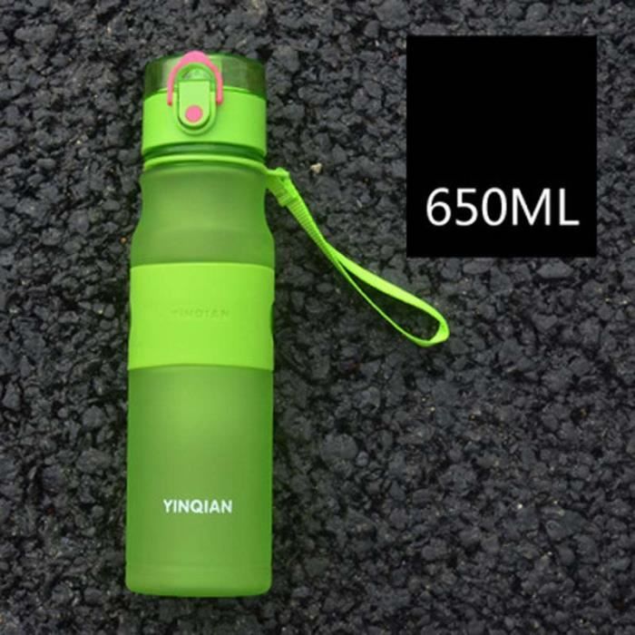 Gourde Sport 650ml Qarmijaer Avec Paille Étendue - Bouteille D'Eau Pour Activités (Cage De Visière Compatible) - Bleue