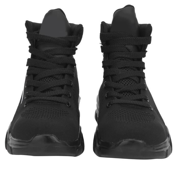 Bottes Randonnée Hiver Homme Imperméables Respirantes - Montantes Coton Noires Mollet Large