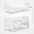 Ensemble commode à langer + lit bébé 140X70 - MON MOBILIER DESIGN - Blanc - Lit évolutif - Peinture à l'eau-1
