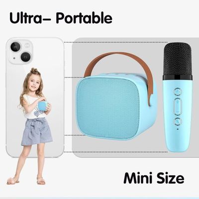 Machine De Karaoké Portable BelleStyle – 2 Micros Sans Fil, LED, Bluetooth 5.3 – Dès 4 Ans