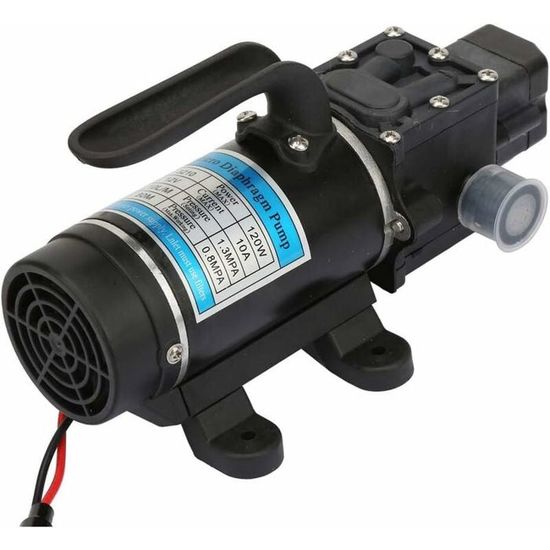 Pompe à Eau 12V à Diaphragme, Auto-amorçage, 80W, Débit 3.5-5 L/min - Pour Camping-Car, Bateau - 5