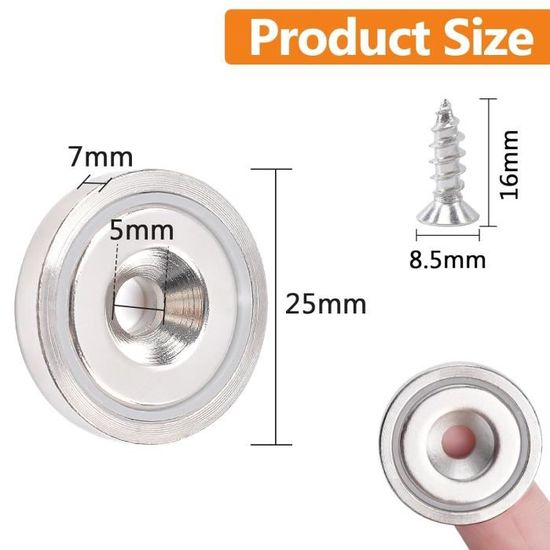 N818RS | Aimant En Néodyme Eclipse 10mm, 4.9kg, Bloc, épaisseur 5mm | RS