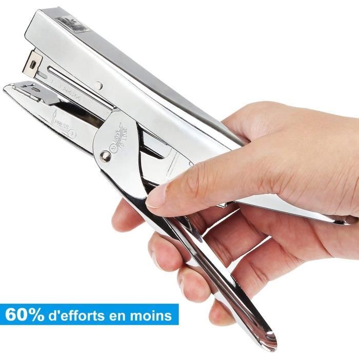 Agrafeuse Bureau ASelected - Ergonomique - 20 Feuilles - 24/6 mm et 26/ ...