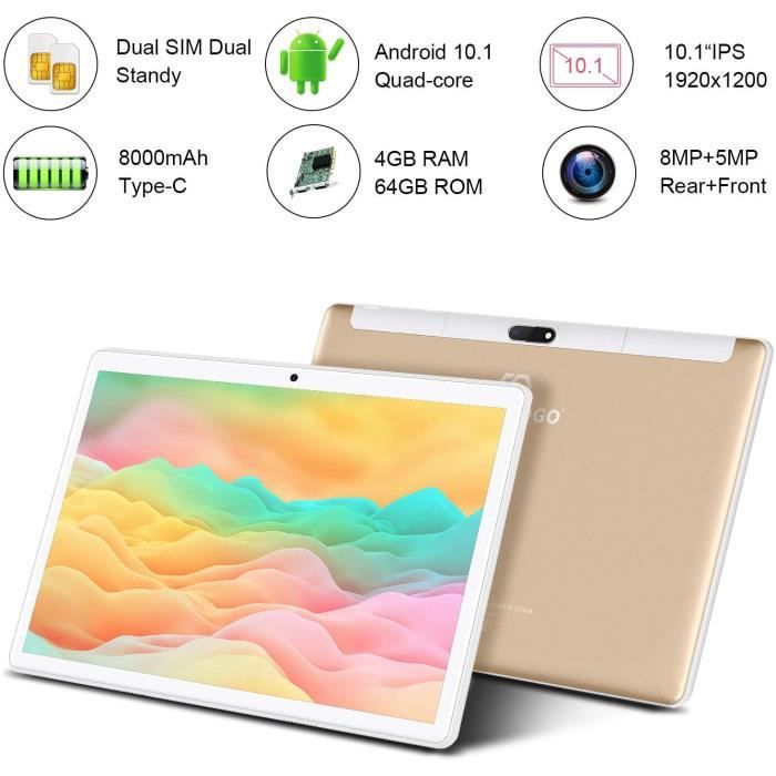 4G LTE Tablette Tactile-10 Pouces-4Go+64Go ROM-Android1