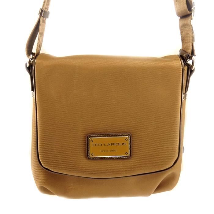 Sac Ted Lapidus Bandoulière Beige Camel - Sac à Main Synthétique Très Bon état Proche Du Neuf