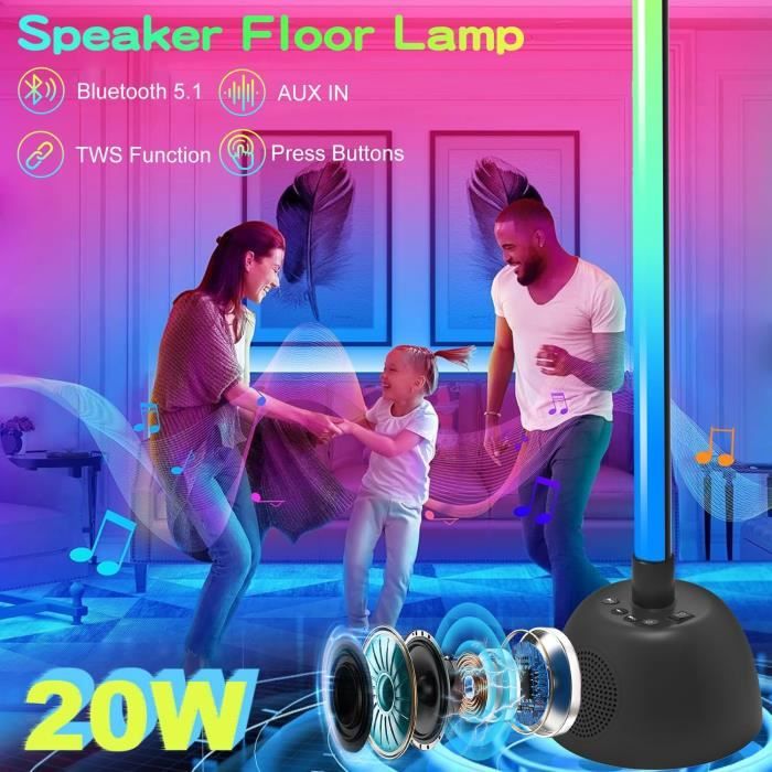 Lampadaire LED HaloOptronics 20W (équiv. 200W) Avec Télécommande - Expédié De Paris