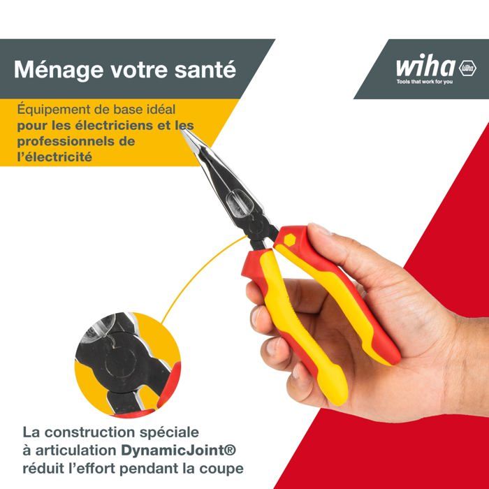 Wiha 32945 Pince à Sertir Industrielle Isolée 17,8 Cm