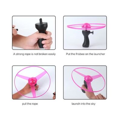 Lot De 2 Lanceurs De Soucoupe Volante Avec 30 Disques – Jouet D'extérieur Pour Enfants 3-8 Ans, Forme Grenouille (jaune/vert)