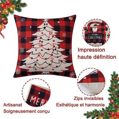 1 Pièce Housse Coussin Noel 45x45 Cm Christmas Housse De Coussin Déco Noel Intérieur Maison Décoration De Canapé Et Salon Pour Hiver | Leroy Merlin