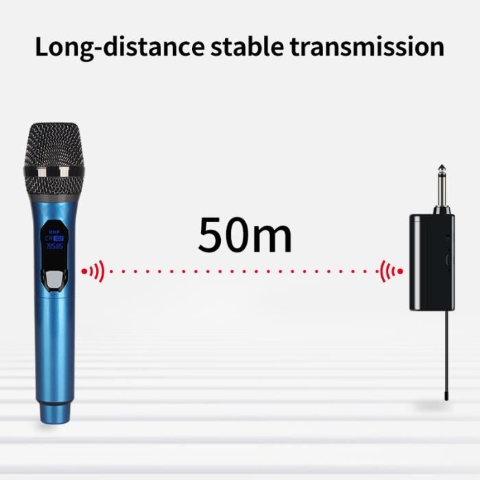 Micro Rouge 2 Micro rouge-Microphone sans fil de charge USB, 8 heures, 2 canaux ...