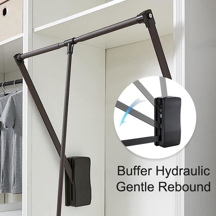 SRJQXH 2 Pièces Tringle Extensible 250-380mm - Barre De Penderie Coulissante Pour Armoire Et Rangement