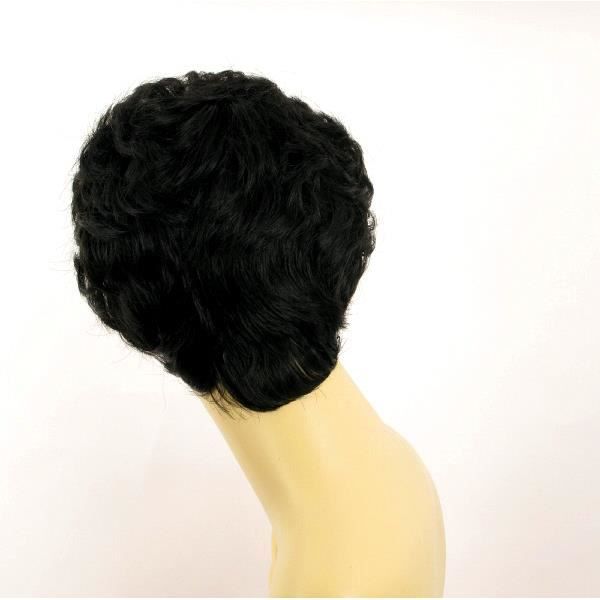 Perruque Courte Femme JEANETTE Couleur Châtain Cuivré Méché Blond - Synthétique, Taille Moyenne