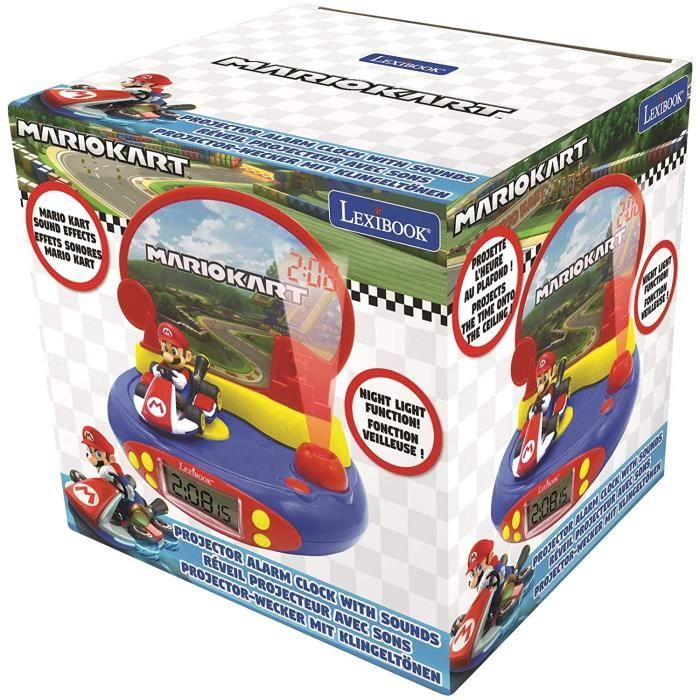 Autre jeux éducatifs et électroniques Lexibook Réveil Projecteur Nintendo  avec Mario Kart en 3D et des sons du jeu vidéo