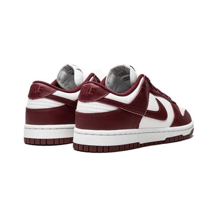 Nike SB Dunk Chaussures Low Bordeaux pour Homme et Femme blance