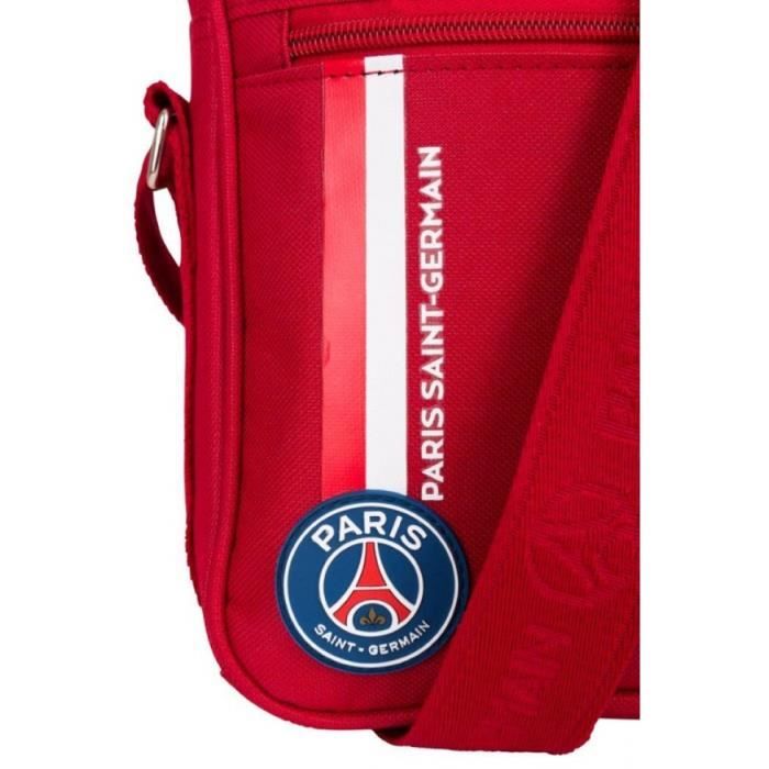 PSG Sac cabine homme Pochette bandouli re rouge Rouge