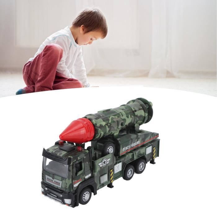 Jouets de Voiture Militaire avec Lance-Missiles, Camion à Missiles Jouet Haute Simulation Force de Retour Forte Alliage Lumières Sons Modèle de Véhicule à Missiles pour Enfants Jeu de Simulation Jouets de Voiture Militaire avec Lance-Missiles, Camion à Missiles Jouet Haute Simulation Force de Retour Forte Alliage Lumières Sons Modèle de Véhicule à Missiles pour Enfants Jeu de Simulation