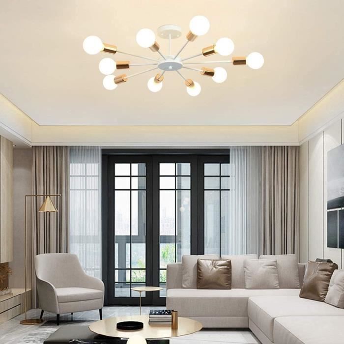 Lot de 3 Lustre en Fer Suspension Plafond Eclairage Décor Lampe Suspension Luminaire pour Salon Chambre Couloir