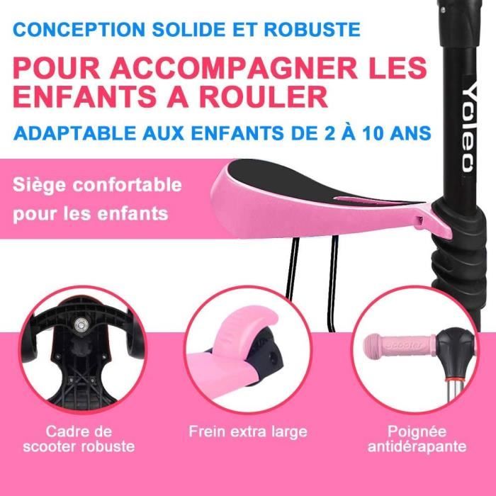 Trottinette A 3 Roues Jouet Enfant 2 Ans Trottinette Enfant 3 Roues YOLEO - Réglable Et Trotinette Enfant 2 Ans