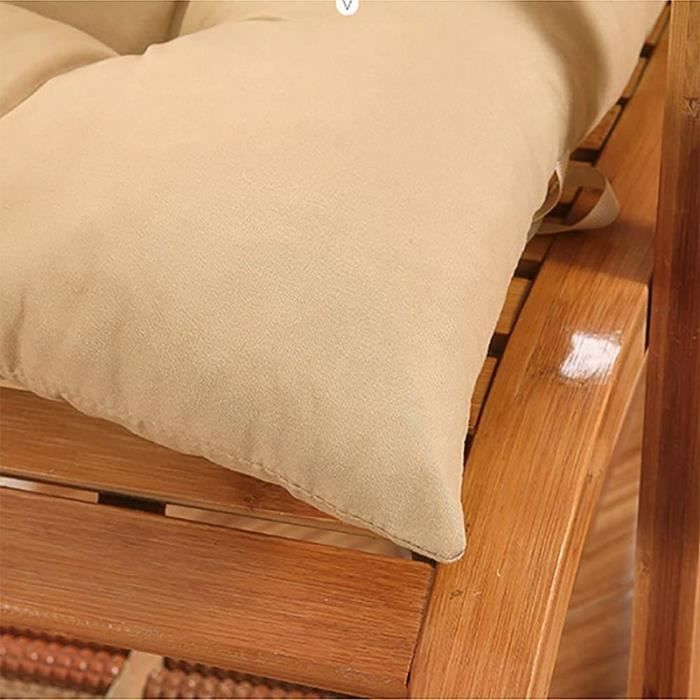 Coussin De Siège Chaise Jardin Gardenista Jaune - Épais Anti-Glisse, Imperméable Et Hypoallergénique, Idéal Intérieur Extérieur 50x44x5cm