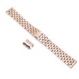 18 mm Bracelet en acier de montre de remplacement bracelet de montre avec interface d'arc creux (Or rose)-3