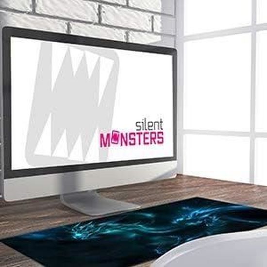 Silent Monsters Tapis de Souris XXL (900 x 400 mm) Mouse Pad Grand, Motif  Noir, approprié pour Souris de Bureau et Souris de Gaming : :  Informatique