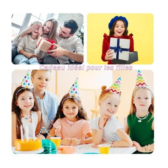 Kit De Perles Pour Bracelets Enfants 2200 Pièces - 32 Formes Et Couleurs - Filles 5-12 Ans - Boîte De Rangement Et Fil élastique Inclus