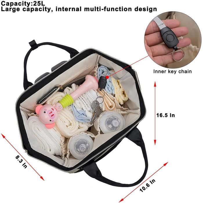 Sacs à Dos à Langer Pour Bébé,3-1 Sacs à Couches, Sac Bébé Avec Station