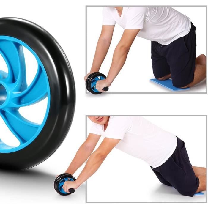 TOMSHOO Appareils De Fitness 5 En 1 Roue Abdominale Poignée De Pompe Corde A Sauter Pince A Main Tapis Pour Genou Kit Complet Pour Fitness Exercices Musculation