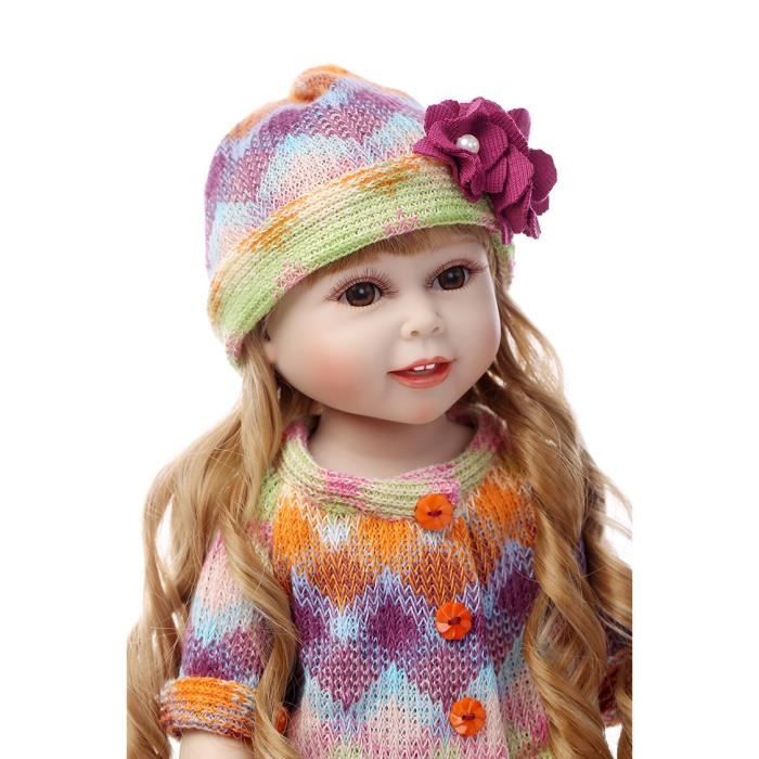 Poupée De Chiffon 45 Cm – Peluche Douce, Avec Robe Plissée Et Tresses, Pour Filles – 5 Couleurs Disponibles